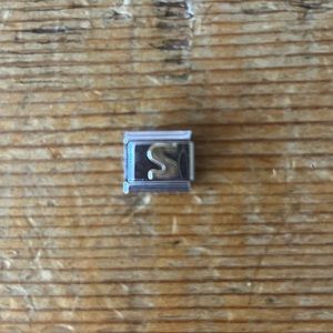Zoppini Gold Letter S Italian Charm for modular bracelet